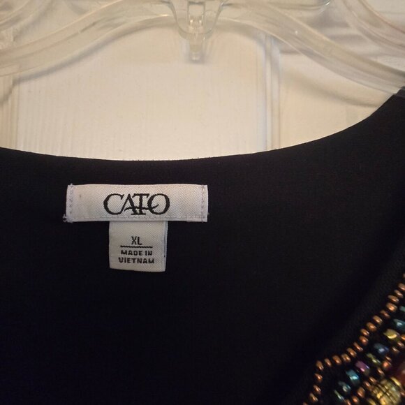 Black Maxi Dress With Embellished Neck (#9) - Picture 2 of 3